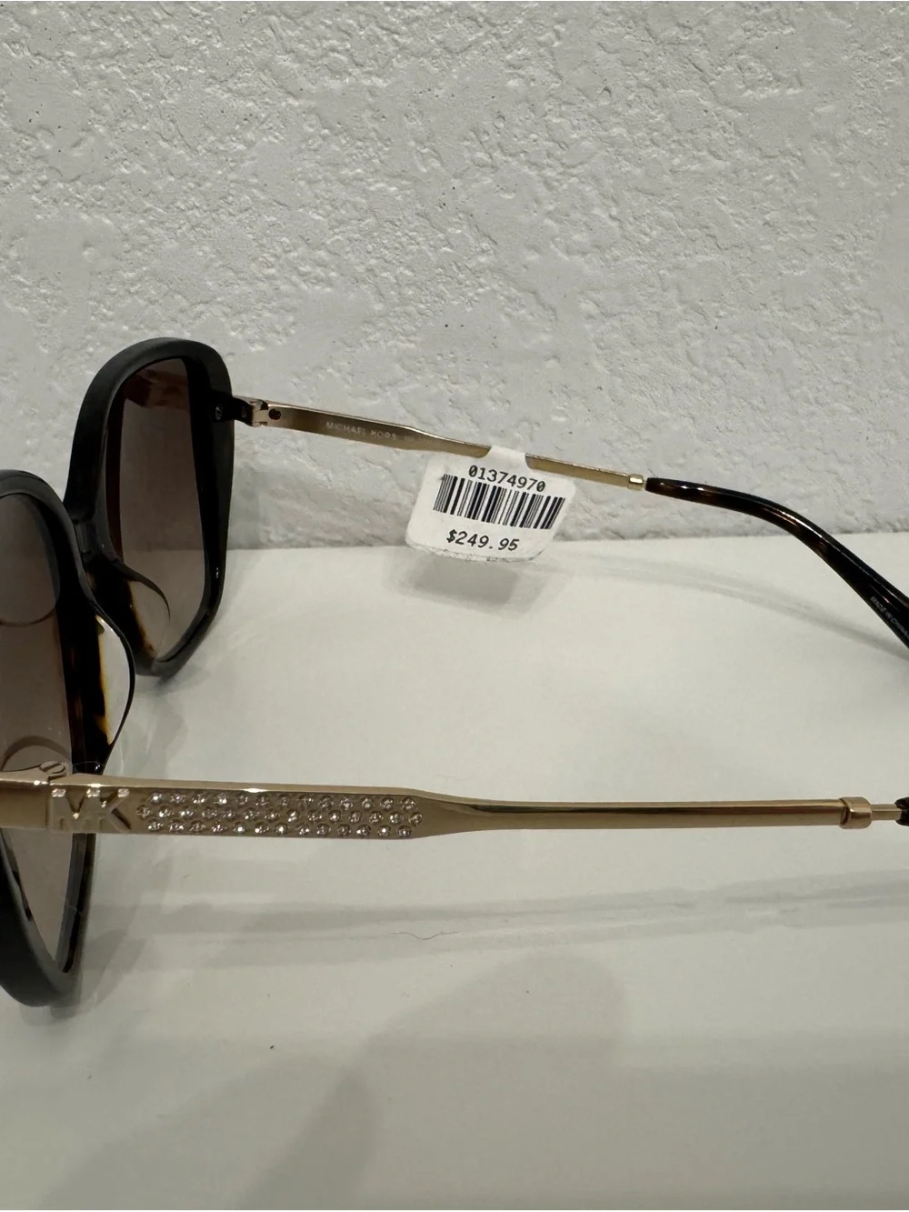 Michael Kors Oversized Tortoise Shell Sunglasses with Brown Gradient Lenses